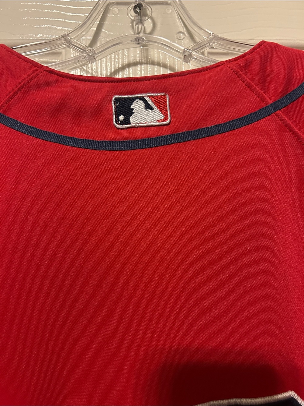 Majestic Vgt Red Boston Sox Replica Jersey with Navy Trim 18 - Picture 7 of 8